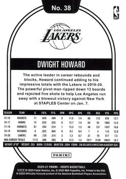 2020-21 Hoops - Teal #38 Dwight Howard Back