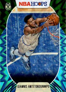 2020-21 Hoops - Teal Explosion #166 Giannis Antetokounmpo Front