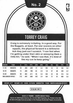 2020-21 Hoops Winter #2 Torrey Craig Back