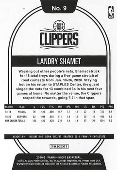 2020-21 Hoops Winter #9 Landry Shamet Back