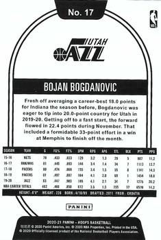 2020-21 Hoops Winter #17 Bojan Bogdanovic Back