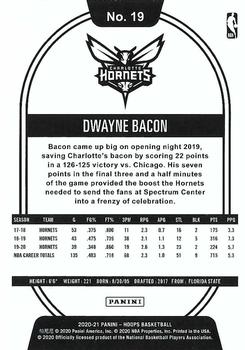 2020-21 Hoops Winter #19 Dwayne Bacon Back