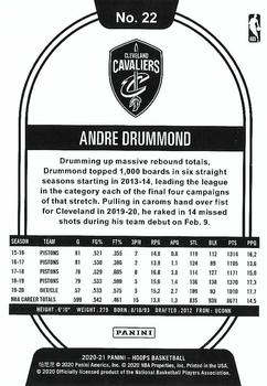 2020-21 Hoops Winter #22 Andre Drummond Back