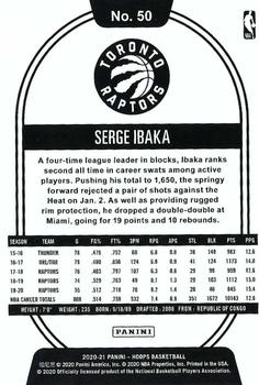 2020-21 Hoops Winter #50 Serge Ibaka Back