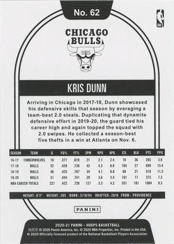 2020-21 Hoops Winter #62 Kris Dunn Back