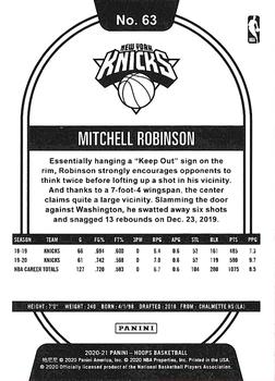 2020-21 Hoops Winter #63 Mitchell Robinson Back