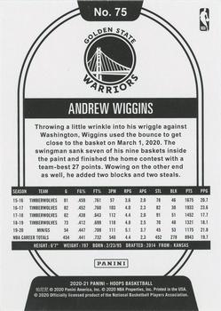 2020-21 Hoops Winter #75 Andrew Wiggins Back