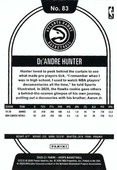 2020-21 Hoops Winter #83 De'Andre Hunter Back
