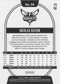 2020-21 Hoops Winter #84 Nicolas Batum Back