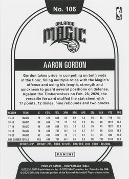 2020-21 Hoops Winter #106 Aaron Gordon Back