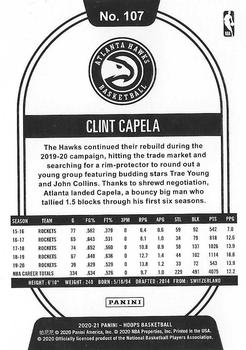 2020-21 Hoops Winter #107 Clint Capela Back