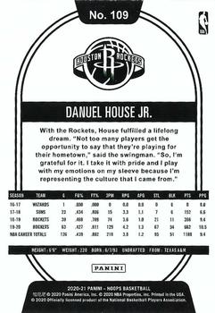 2020-21 Hoops Winter #109 Danuel House Jr. Back
