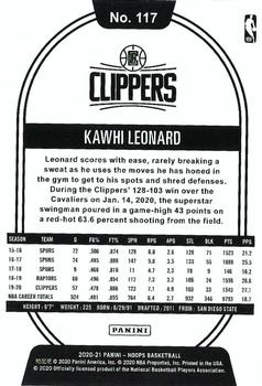 2020-21 Hoops Winter #117 Kawhi Leonard Back