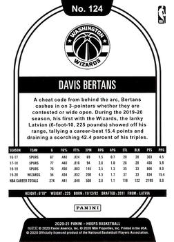 2020-21 Hoops Winter #124 Davis Bertans Back