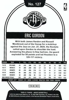 2020-21 Hoops Winter #127 Eric Gordon Back