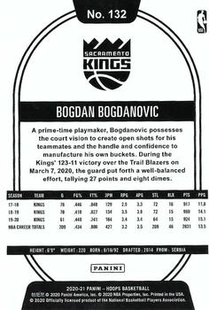2020-21 Hoops Winter #132 Bogdan Bogdanovic Back