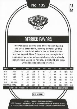 2020-21 Hoops Winter #135 Derrick Favors Back
