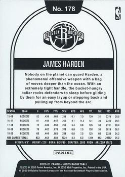 2020-21 Hoops Winter #178 James Harden Back