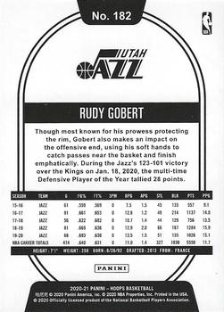 2020-21 Hoops Winter #182 Rudy Gobert Back