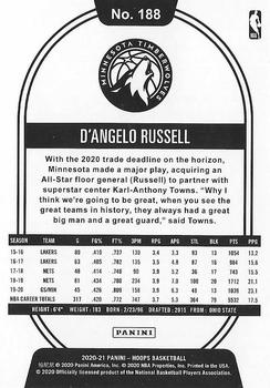 2020-21 Hoops Winter #188 D'Angelo Russell Back