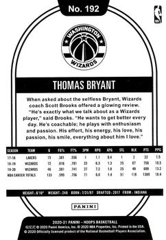 2020-21 Hoops Winter #192 Thomas Bryant Back