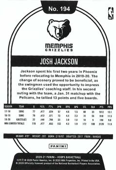 2020-21 Hoops Winter #194 Josh Jackson Back