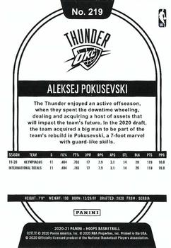 2020-21 Hoops Winter #219 Aleksej Pokusevski Back