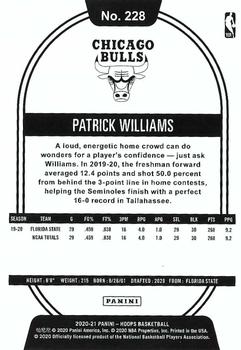 2020-21 Hoops Winter #228 Patrick Williams Back