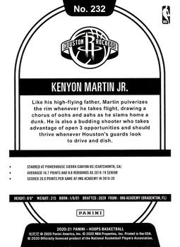 2020-21 Hoops Winter #232 Kenyon Martin Jr. Back