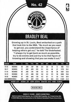 2020-21 Hoops - Yellow #42 Bradley Beal Back