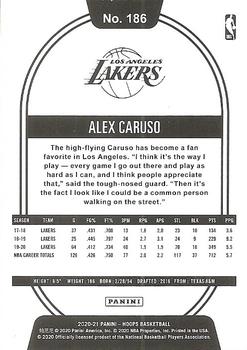 2020-21 Hoops - Yellow #186 Alex Caruso Back