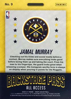 2020-21 Hoops - Backstage Pass #9 Jamal Murray Back