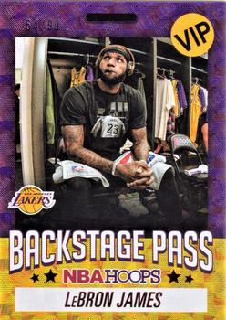 2020-21 Hoops - Backstage Pass Hyper Red #8 LeBron James Front