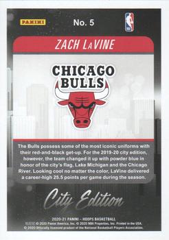 2020-21 Hoops - City Edition #5 Zach LaVine Back