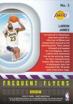 2020-21 Hoops - Frequent Flyers #3 LeBron James Back