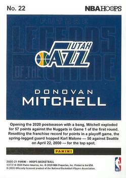 2020-21 Hoops - Future Legends of the Game #22 Donovan Mitchell Back