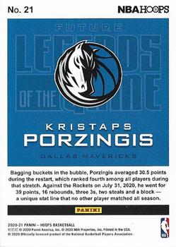 2020-21 Hoops - Future Legends of the Game Silver #21 Kristaps Porzingis Back