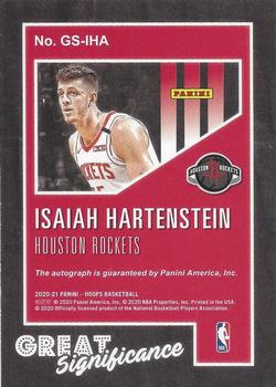 2020-21 Hoops - Great SIGnificance #GS-IHA Isaiah Hartenstein Back