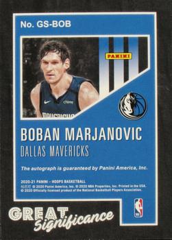 2020-21 Hoops - Great SIGnificance #GS-BOB Boban Marjanovic Back