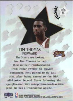 1998-99 Fleer Brilliants - Shining Stars Pulsars #1 SS Tim Thomas Back