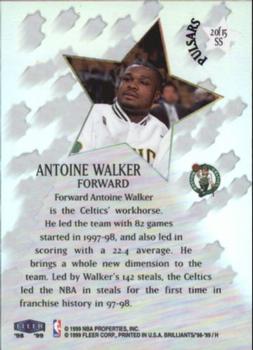 1998-99 Fleer Brilliants - Shining Stars Pulsars #2 SS Antoine Walker Back