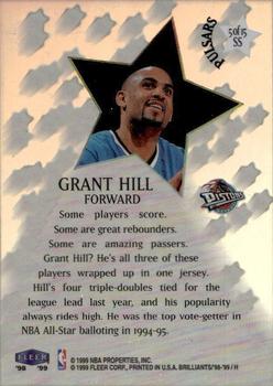 1998-99 Fleer Brilliants - Shining Stars Pulsars #5 SS Grant Hill Back