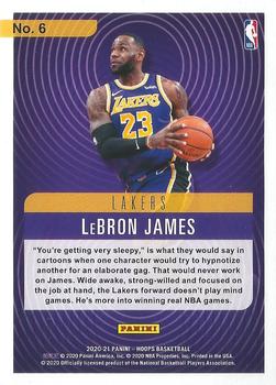 2020-21 Hoops - Hipnotized #6 LeBron James Back