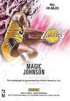 2020-21 Hoops - Hoops Ink #HI-MJO Magic Johnson Back