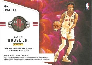 2020-21 Hoops - Hot Signatures Red #HS-DHJ Danuel House Jr. Back