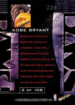 1998-99 Hoops - Bams #2 B Kobe Bryant Back