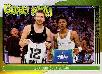 2020-21 Hoops - Jersey Swap Holo #7 Ja Morant / Luka Doncic Front