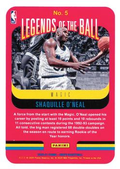 2020-21 Hoops - Legends of the Ball #5 Shaquille O'Neal Back