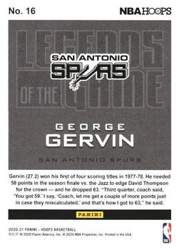 2020-21 Hoops - Legends of the Game #16 George Gervin Back