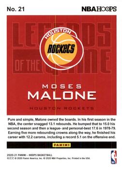 2020-21 Hoops - Legends of the Game #21 Moses Malone Back